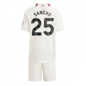 Manchester United Jadon Sancho #25 Tredje Kläder Barn 2023-24 Kortärmad (+ Korta byxor)